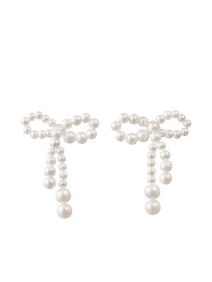 Серьги Rosette de Perles из переработанного желтого золота с жемчугом