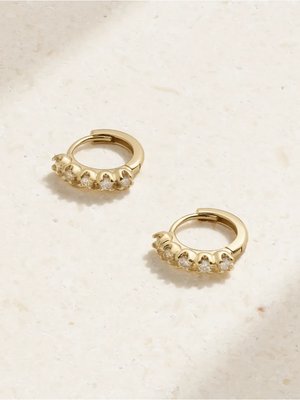 Серьги-кольца из золота 18 карат с бриллиантами