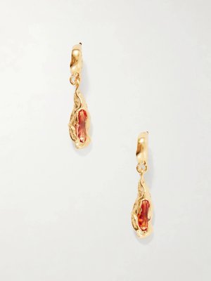 Позолоченные серьги-подвески из цитрина Naranja