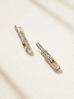 Серьги из 14-каратного золота с бриллиантами Stirrup