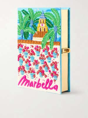 Клатч из канвы с аппликацией и вышивкой "Марбелья"