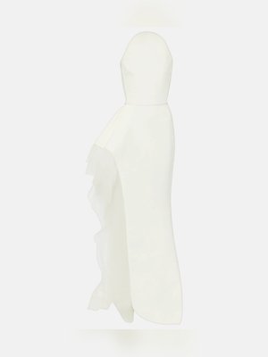 Свадебное платье из крепа Bridal Epitome с отделкой из тюля