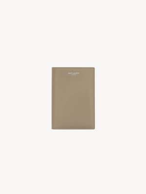 Обложка для паспорта SAINT LAURENT PARIS из гладкой кожи