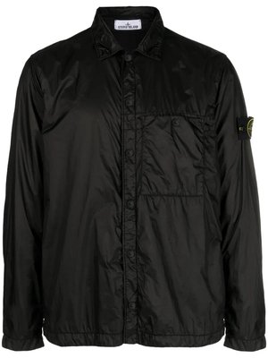 Compass-motif shirt jacket