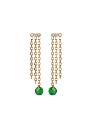 18kt yellow gold Set Free tsavorite earrings
