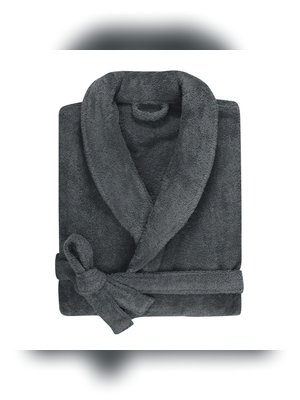 Халат с шалевым воротником из 100% органического хлопка, NATURALLY SOFT