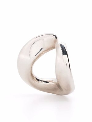 Серьга-кафф из переработанного серебра