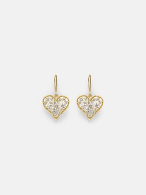 Серьги-кольца Jade Trau Margot Heart из 18-каратного золота с бриллиантами