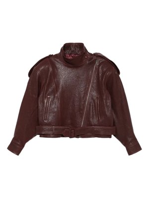 куртка из зернистой кожи