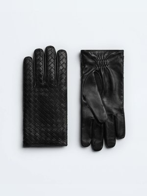 Intrecciato Leather Gloves