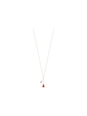Колье Petite Wulu из розового золота с бриллиантами и агатом - WU-NL0008B-RGDRA