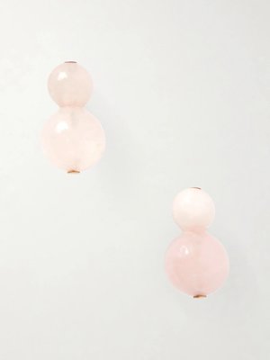 Серьги Cara с розовым кварцем