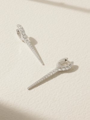 Серьги Lola Needle Medium из белого золота 18 карат с бриллиантами