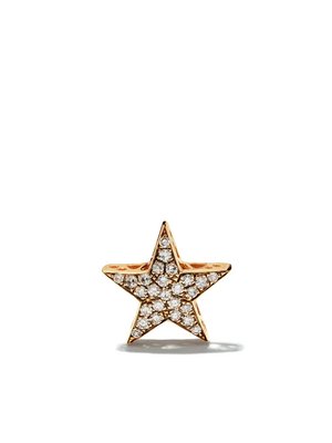 Золотая серьга Star с бриллиантами