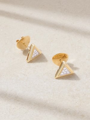 Серьги Triangolini из жёлтого и белого золота 18 карат с бриллиантами