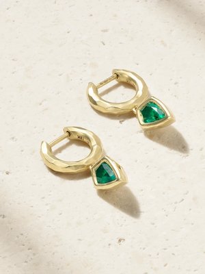 Изумрудные серьги из 18-каратного золота