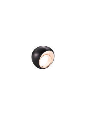 Кольцо Pirouette из розового золота 18 карат и гагата - 000623A600
