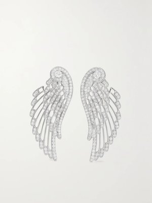 Серьги Wings Embrace из 18-каратного белого золота с бриллиантами