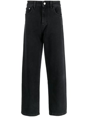 Graffiti-print wide-leg jeans