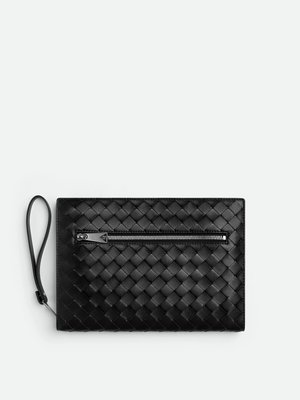 Small Intrecciato Document Case With Wristlet