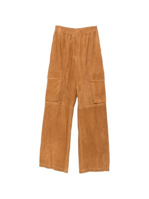 Карго брюки из замши