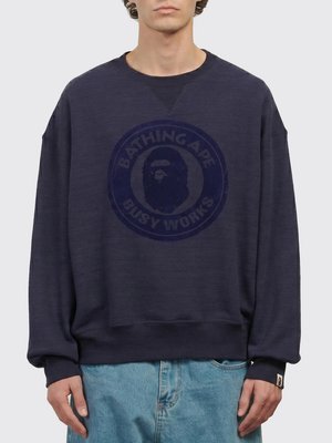 Хлопковая толстовка Bape с круглым вырезом