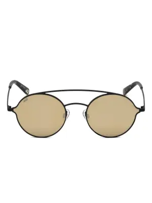 Солнцезащитные очки в круглой оправе с двойным мостом