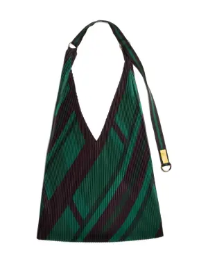 Плиссированная сумка-тоут с геометричным узором