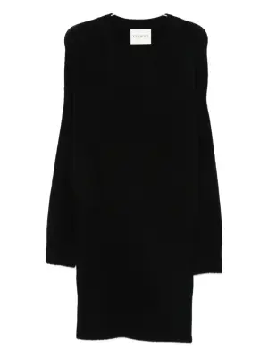 Платье миди с круглым вырезом