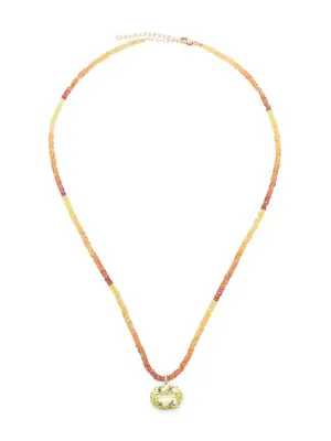 Колье Arizona из желтого золота с сапфирами и цитрином