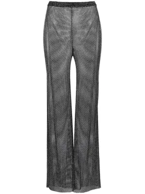 Прямые брюки со стразами