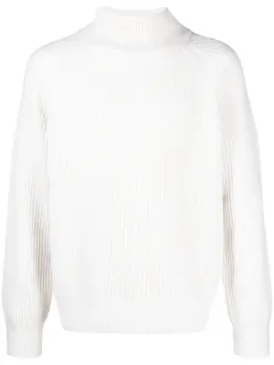 Джемпер из органического кашемира в рубчик