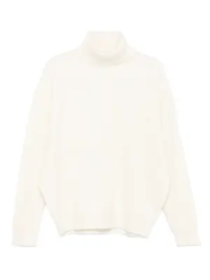 Свитер в рубчик с высоким воротником