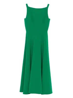 расклешенное платье миди с квадратным вырезом