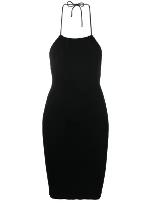 Облегающее платье из сирсакера