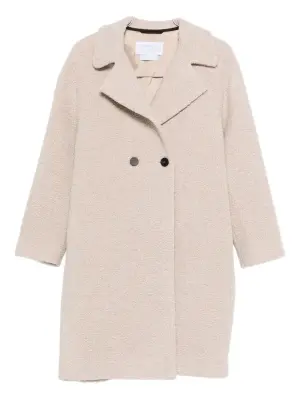 Двубортное пальто из букле