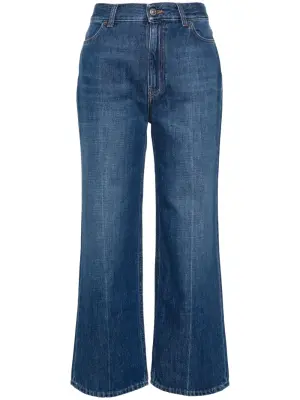 Укороченные джинсы прямого кроя