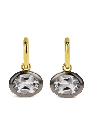 Серьги-кольца Orbit из желтого золота с топазом