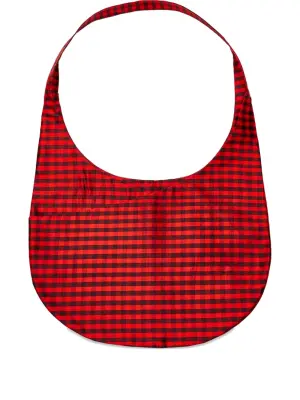 сумка на плечо в клетку гингем