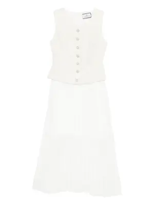 Платье без рукавов с плиссировкой