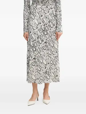 Юбка миди с принтом