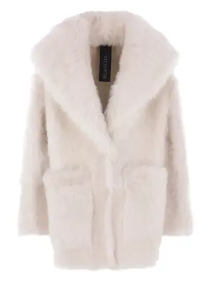 шуба с широким воротником