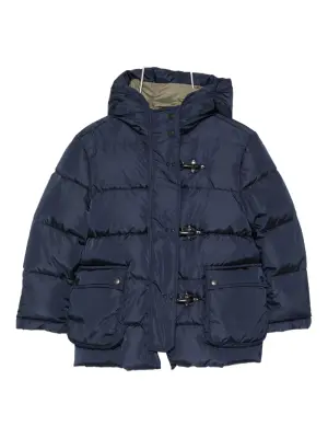 Пуховик с капюшоном и застежкой тогл