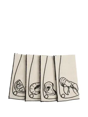 Набор из четырех льняных салфеток