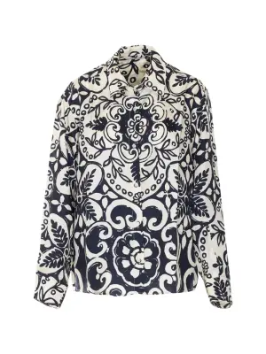 Рубашка с принтом и длинными рукавами