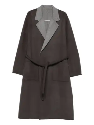 Двустороннее пальто с заостренными лацканами