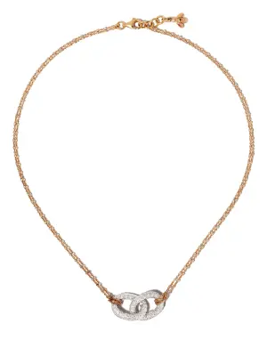 Цепочное колье Links из белого и розового золота