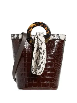 Сумка-ведро Aurora с тиснением под кожу крокодила