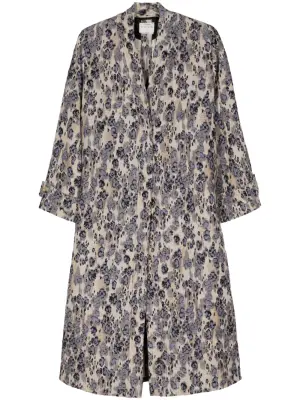 Пальто с жаккардовым узором