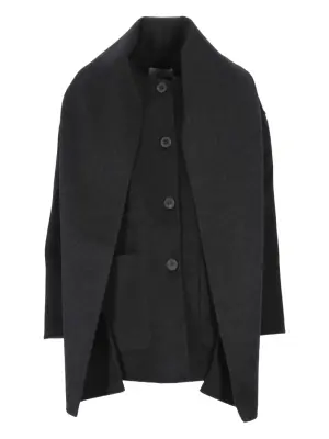 Шерстяное пальто на пуговицах